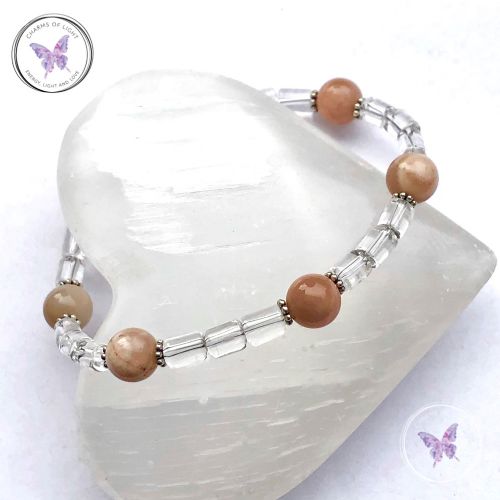 Sunstone & Clear Quartz Bracelet